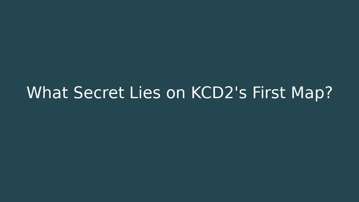 What Secret Lies on KCD2's First Map? - Critter Realm