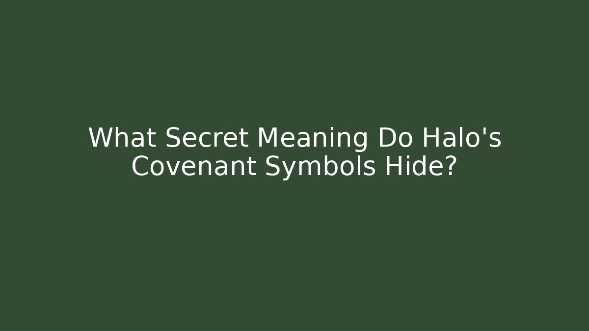 What Secret Meaning Do Halo's Covenant Symbols Hide? - Critter Realm