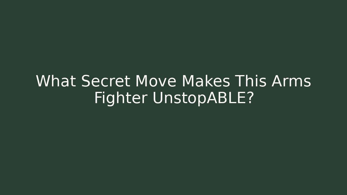 What Secret Move Makes This Arms Fighter UnstopABLE? - Critter Realm