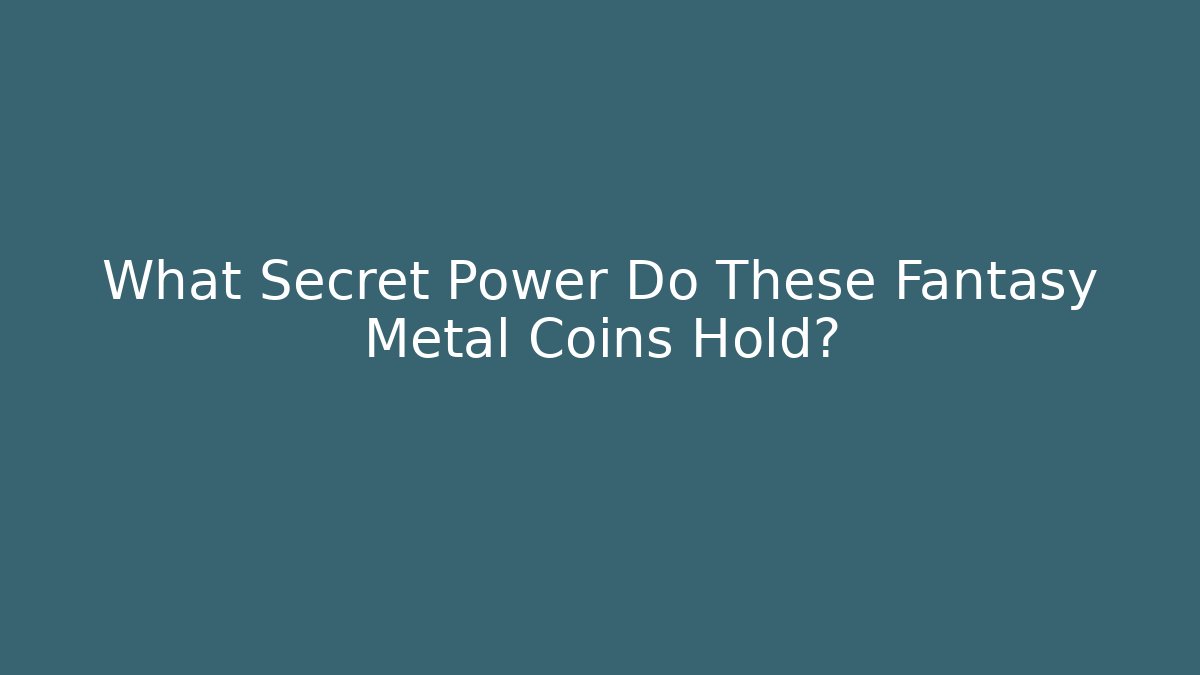 What Secret Power Do These Fantasy Metal Coins Hold? - Critter Realm