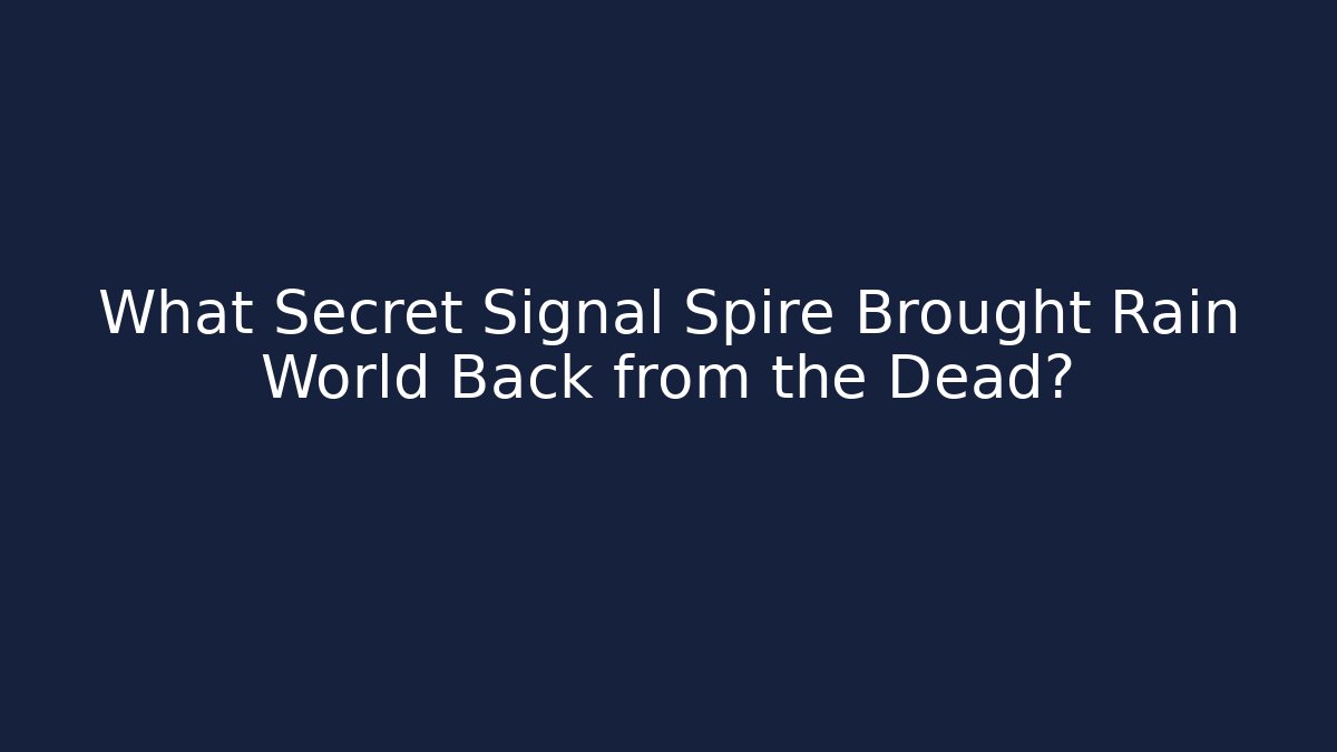 What Secret Signal Spire Brought Rain World Back from the Dead?