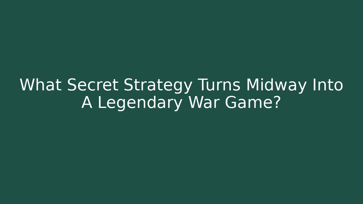 What Secret Strategy Turns Midway Into A Legendary War Game?