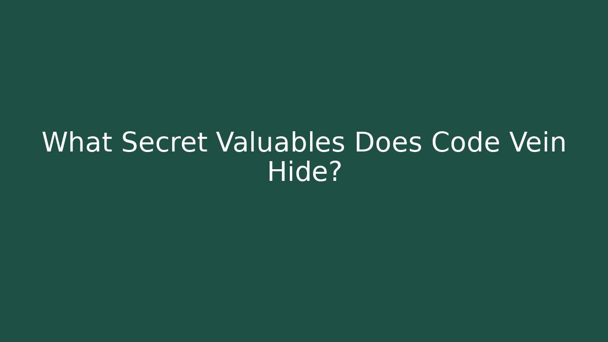 What Secret Valuables Does Code Vein Hide? - Critter Realm