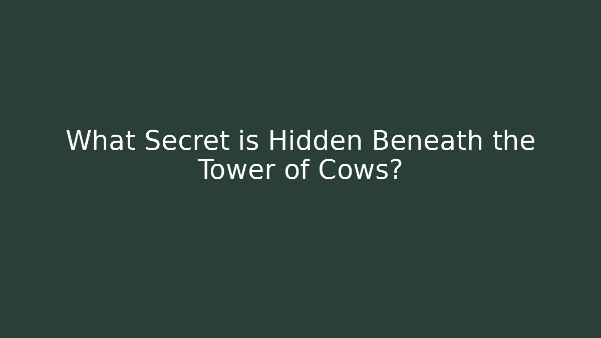 What Secret is Hidden Beneath the Tower of Cows?
