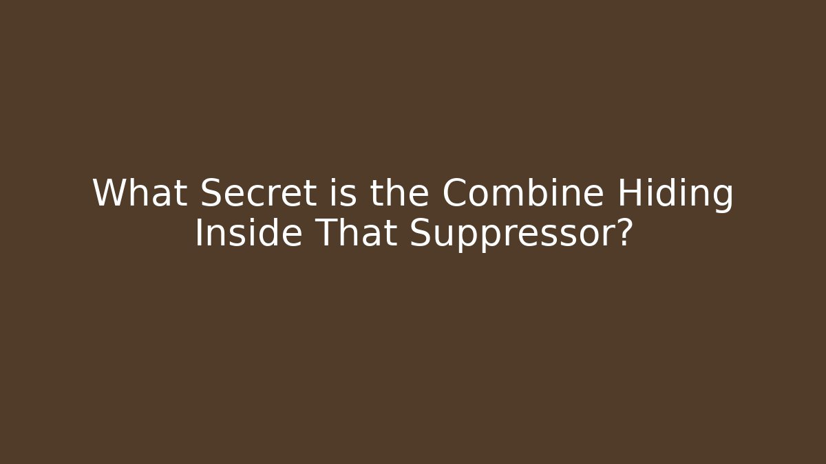 What Secret is the Combine Hiding Inside That Suppressor?