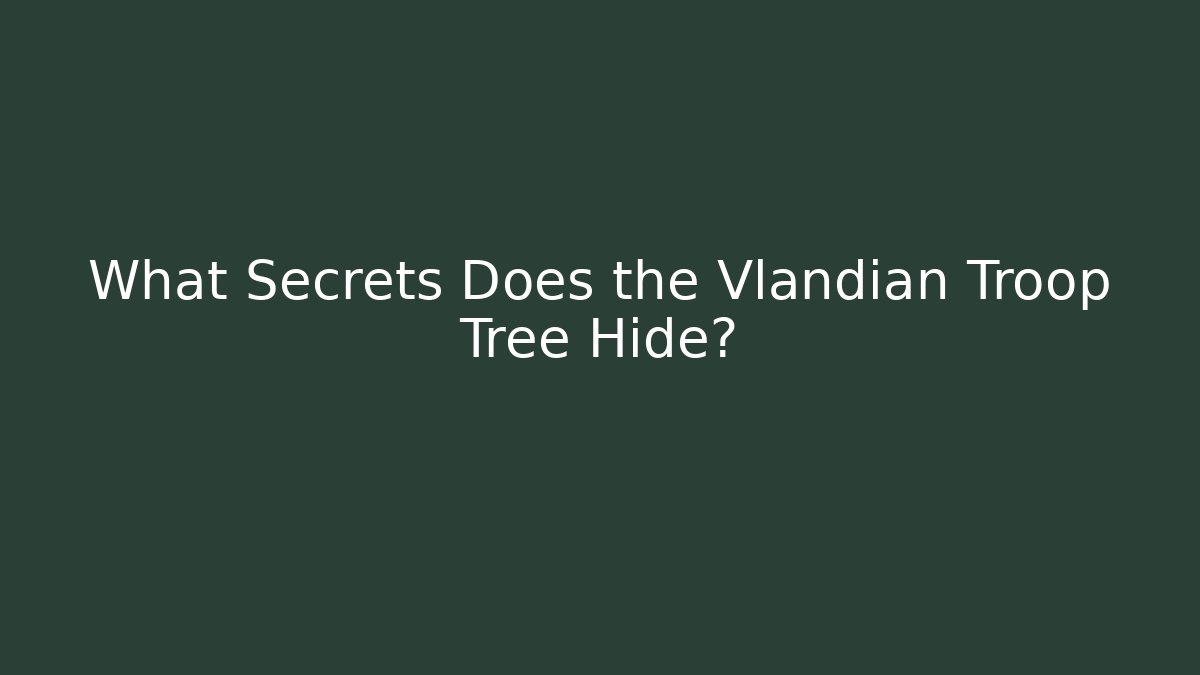 What Secrets Does the Vlandian Troop Tree Hide?