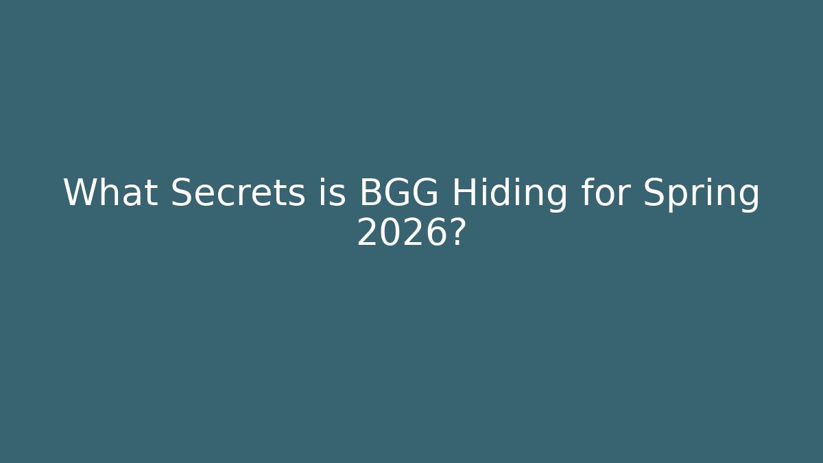 What Secrets is BGG Hiding for Spring 2026? - Critter Realm