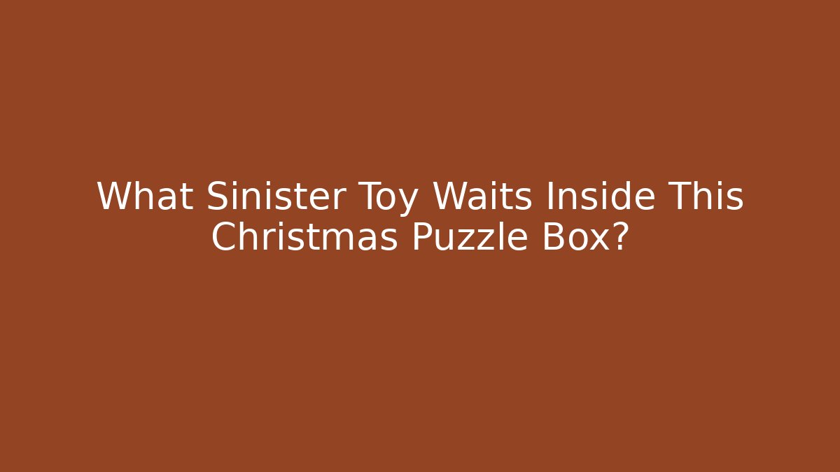 What Sinister Toy Waits Inside This Christmas Puzzle Box?