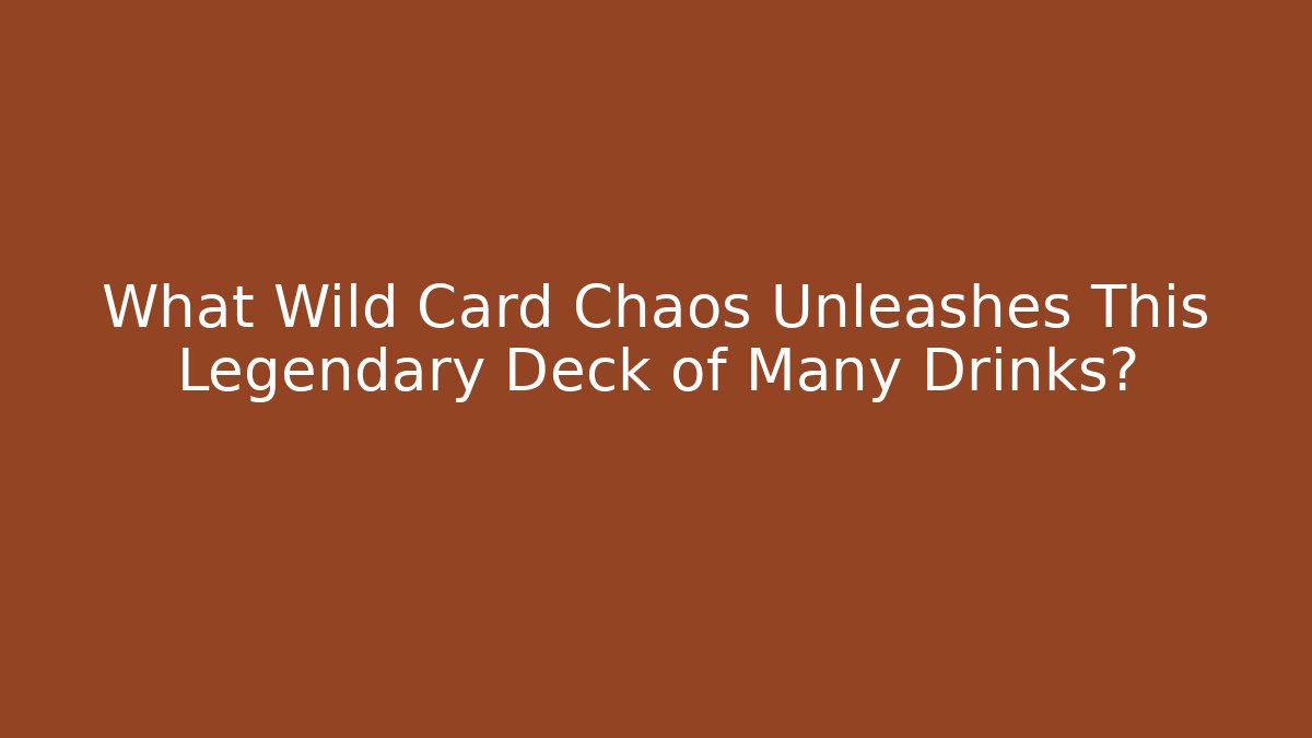 What Wild Card Chaos Unleashes This Legendary Deck of Many Drinks?