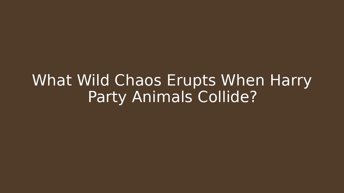 What Wild Chaos Erupts When Harry Party Animals Collide?