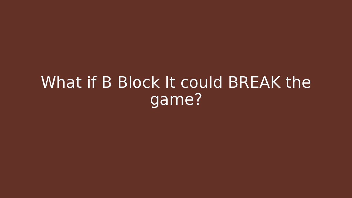 What if B Block It could BREAK the game? - Critter Realm