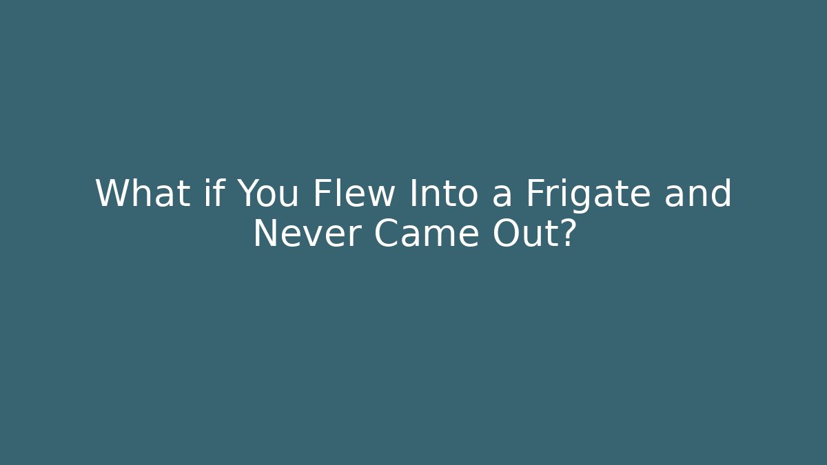 What if You Flew Into a Frigate and Never Came Out? - Critter Realm