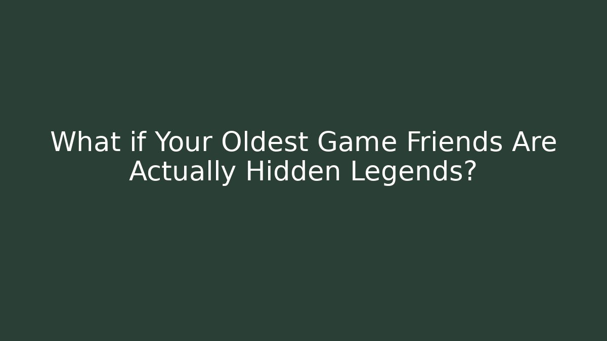 What if Your Oldest Game Friends Are Actually Hidden Legends? - Critter Realm
