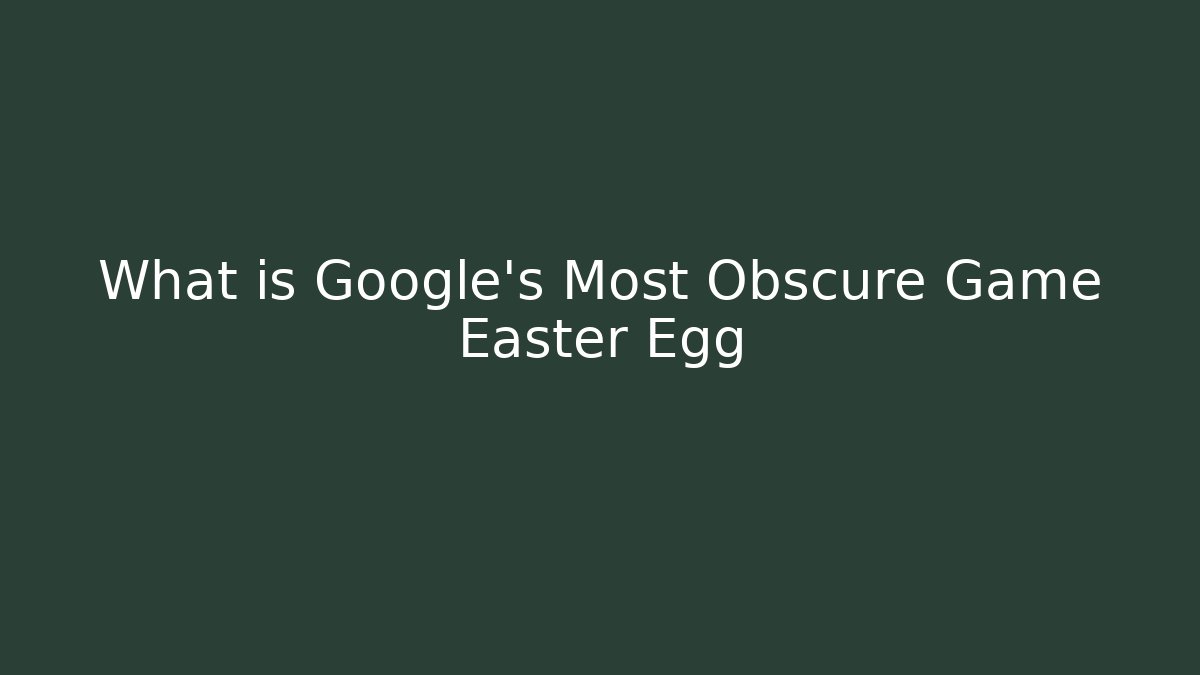 What is Google's Most Obscure Game Easter Egg - Critter Realm