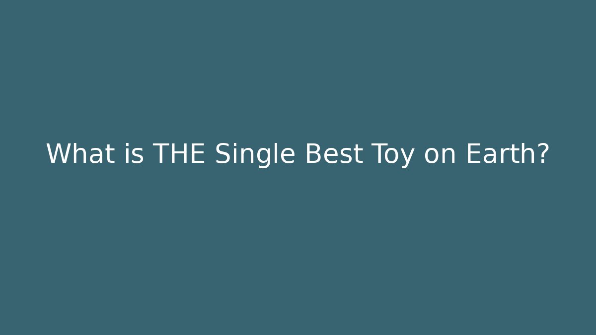 What is THE Single Best Toy on Earth? - Critter Realm