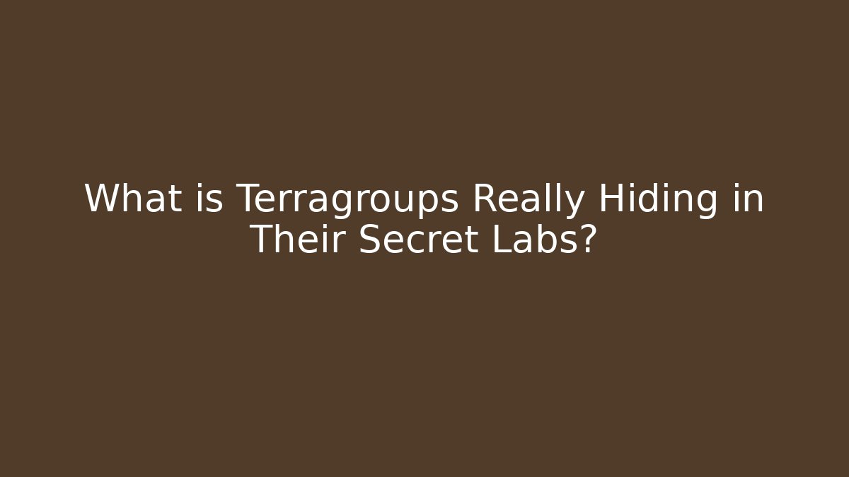 What is Terragroups Really Hiding in Their Secret Labs?