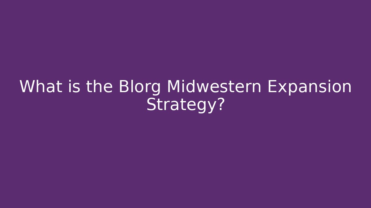 What is the Blorg Midwestern Expansion Strategy?