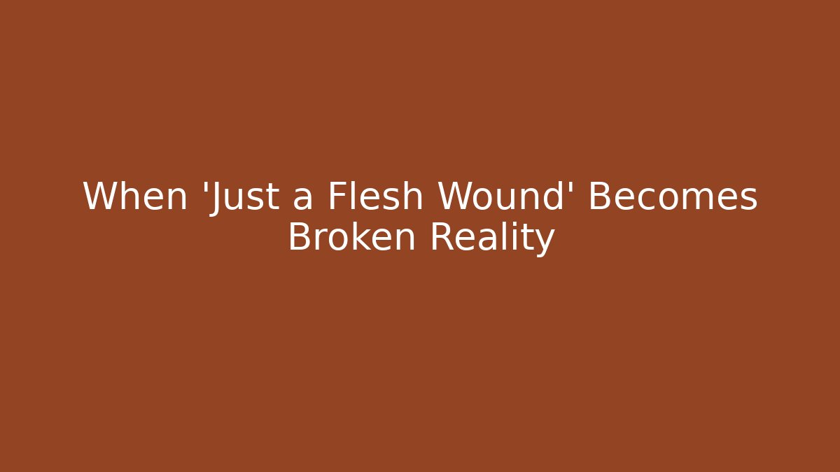 When 'Just a Flesh Wound' Becomes Broken Reality