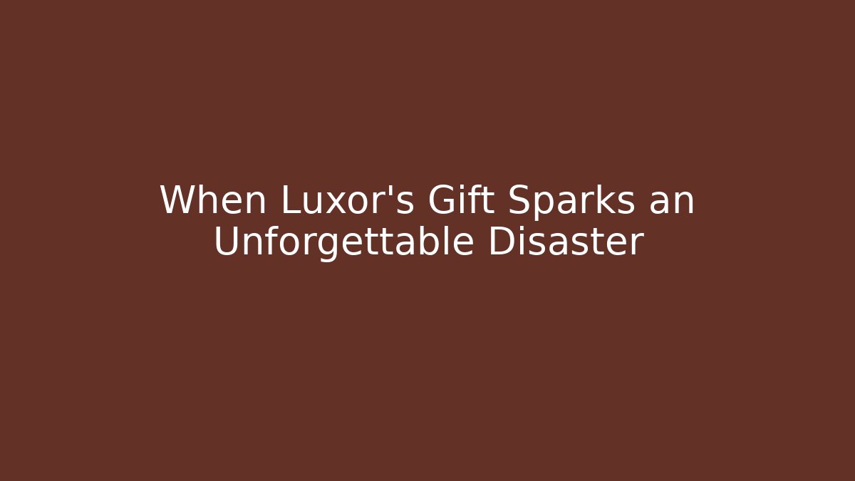 When Luxor's Gift Sparks an Unforgettable Disaster