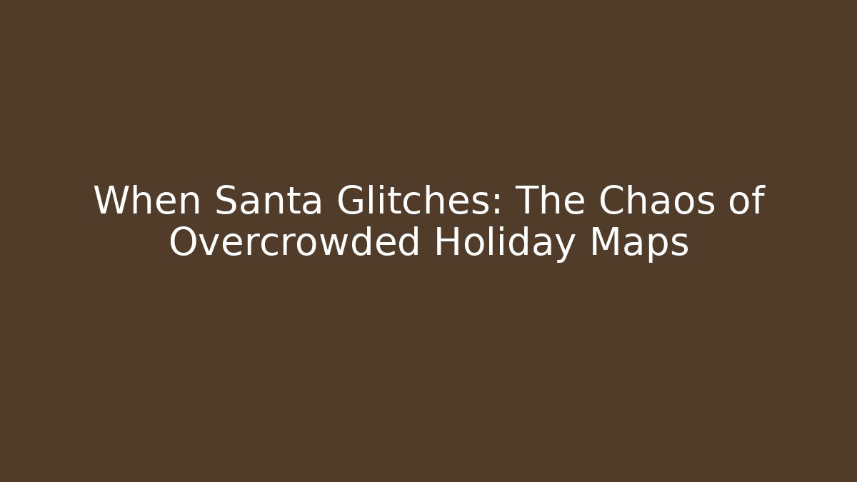 When Santa Glitches: The Chaos of Overcrowded Holiday Maps