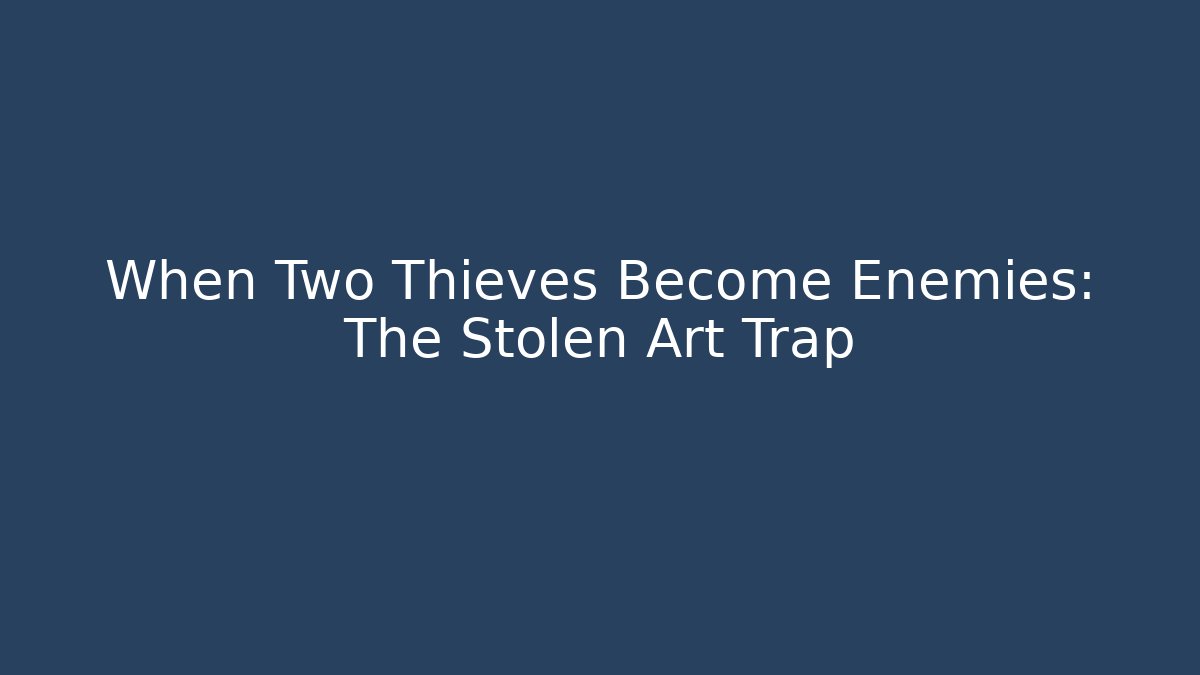 When Two Thieves Become Enemies: The Stolen Art Trap