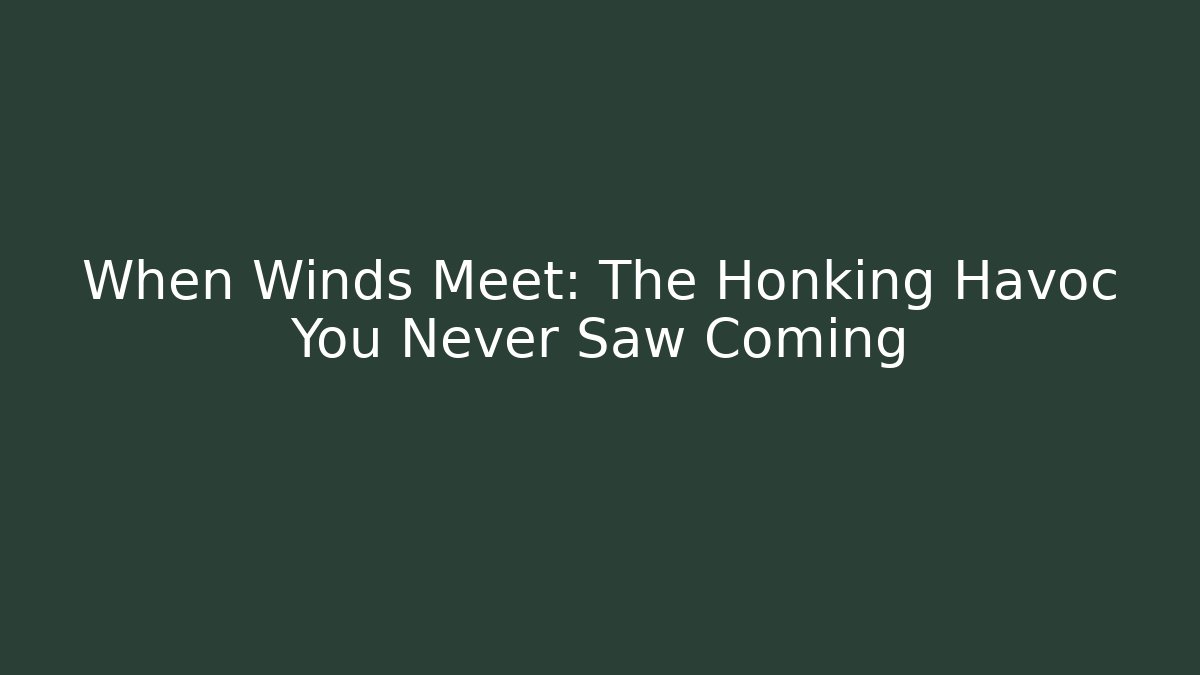 When Winds Meet: The Honking Havoc You Never Saw Coming