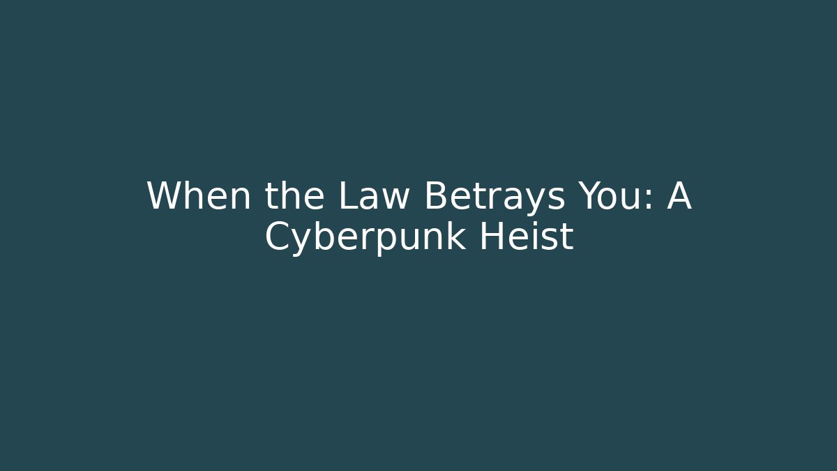 When the Law Betrays You: A Cyberpunk Heist