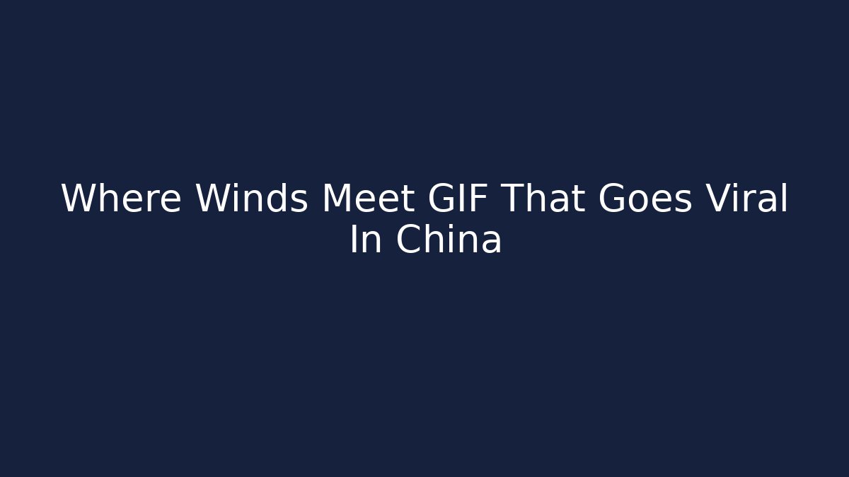 Where Winds Meet GIF That Goes Viral In China