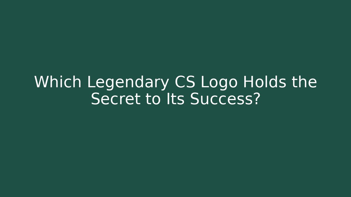 Which Legendary CS Logo Holds the Secret to Its Success?
