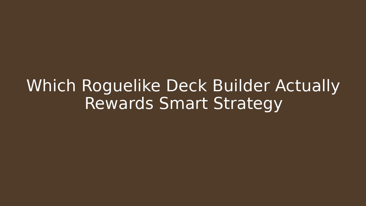 Which Roguelike Deck Builder Actually Rewards Smart Strategy
