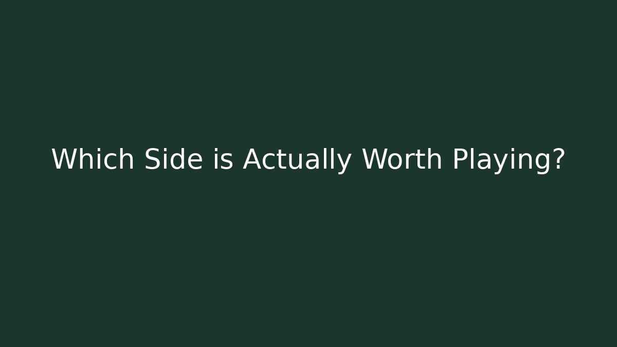 Which Side is Actually Worth Playing? - Critter Realm