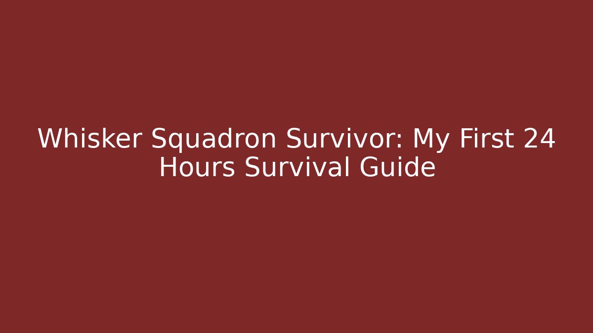 Whisker Squadron Survivor: My First 24 Hours Survival Guide