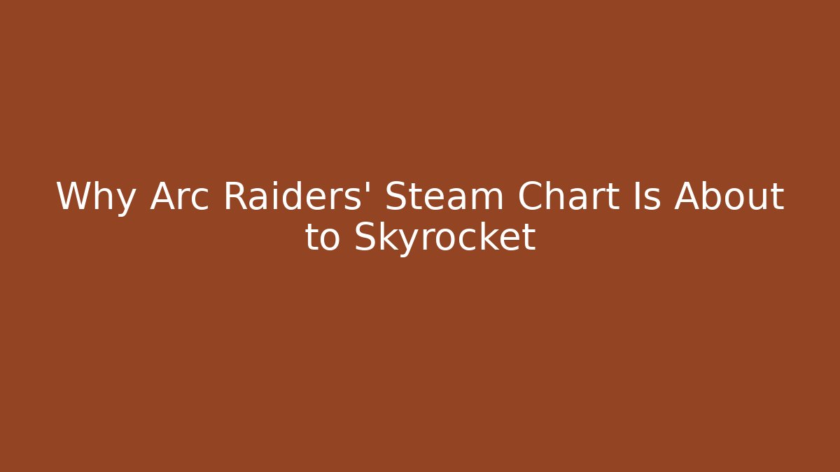 Why Arc Raiders' Steam Chart Is About to Skyrocket
