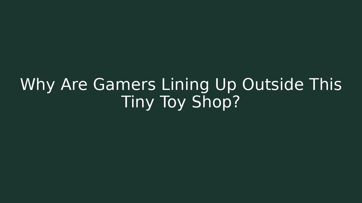 Why Are Gamers Lining Up Outside This Tiny Toy Shop?