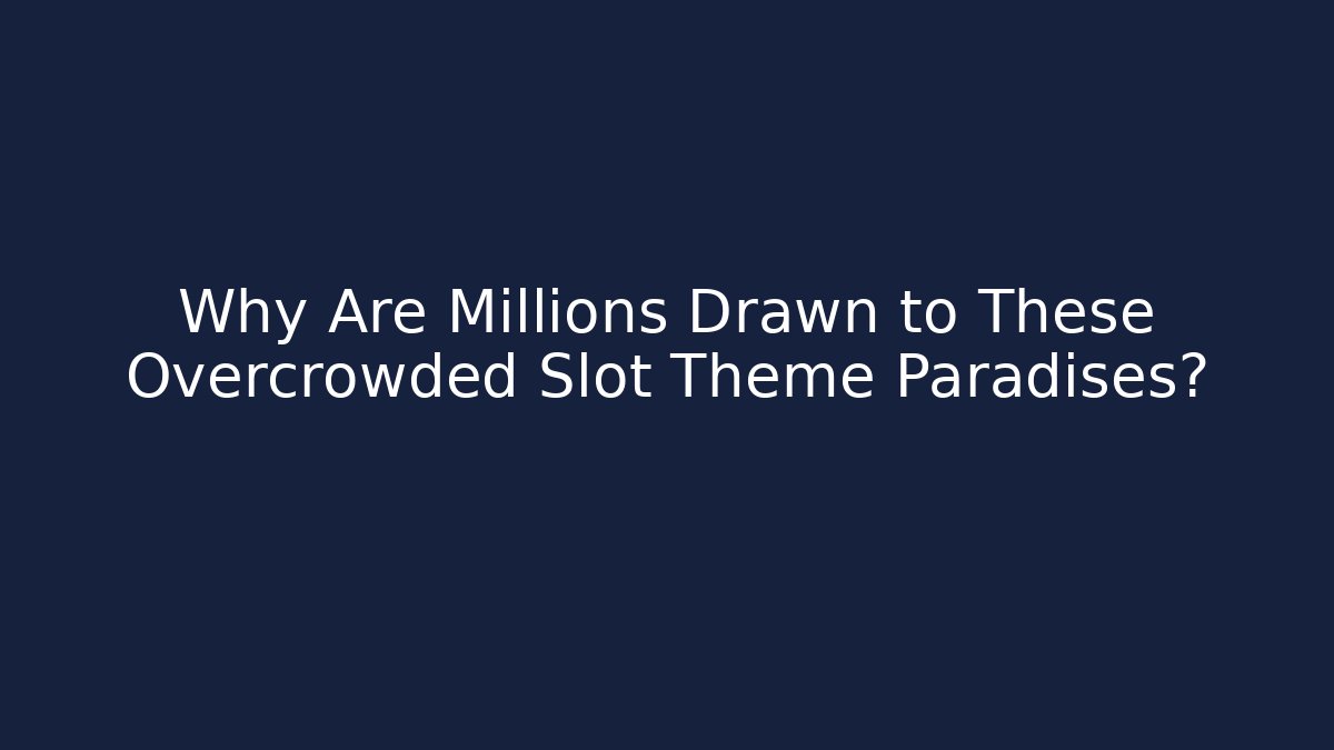 Why Are Millions Drawn to These Overcrowded Slot Theme Paradises?