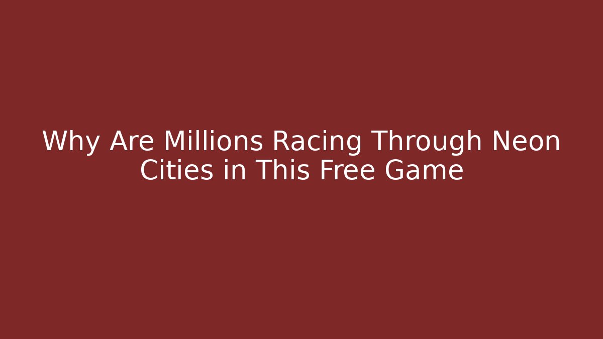 Why Are Millions Racing Through Neon Cities in This Free Game
