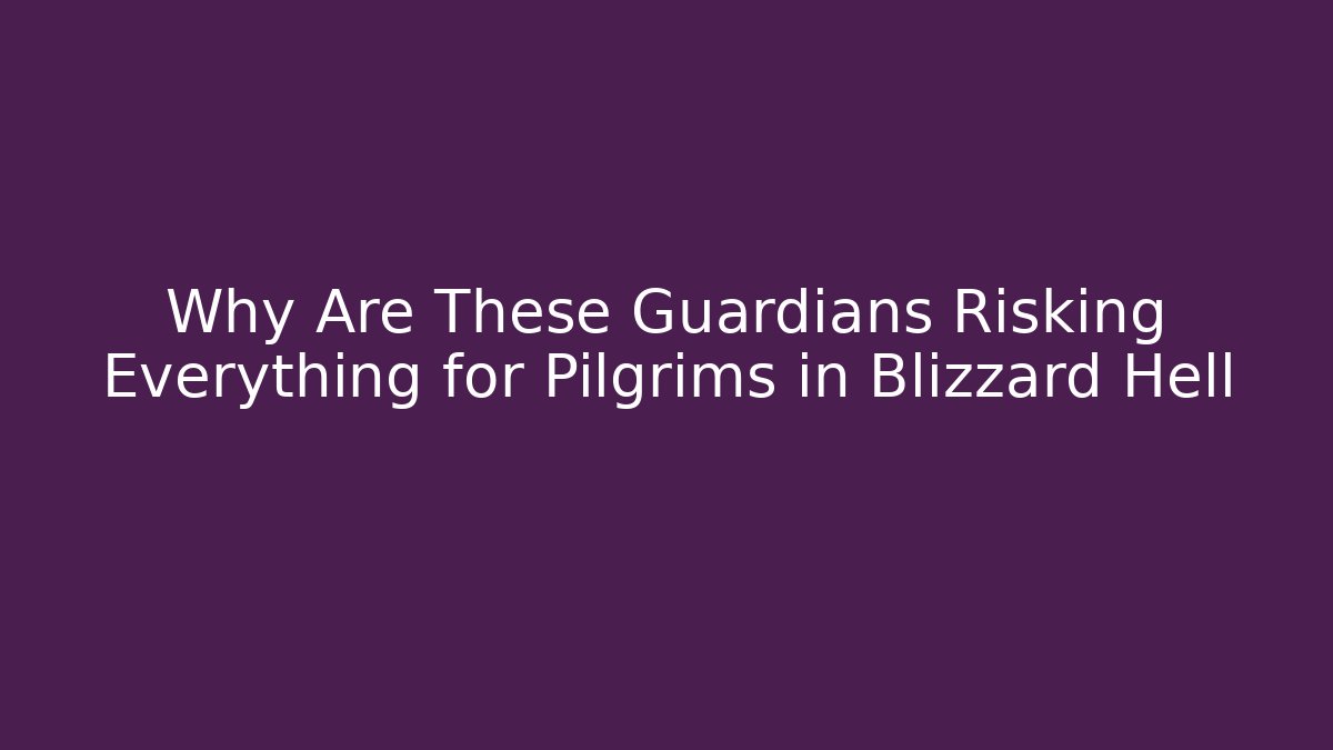 Why Are These Guardians Risking Everything for Pilgrims in Blizzard Hell - Critter Realm