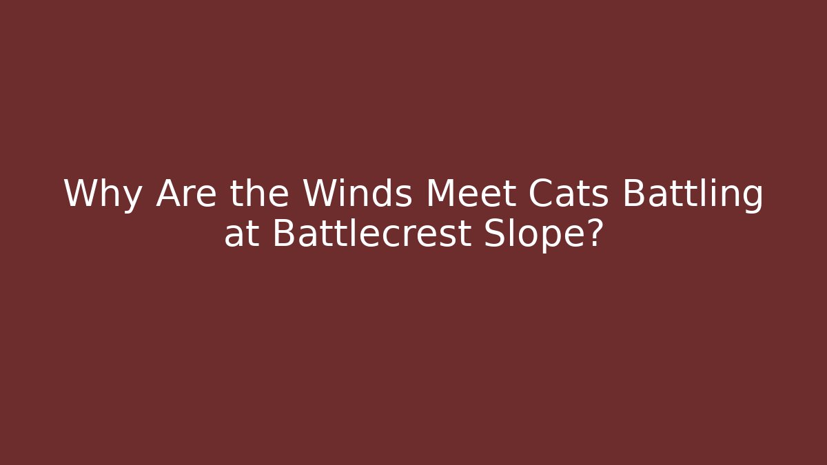 Why Are the Winds Meet Cats Battling at Battlecrest Slope?