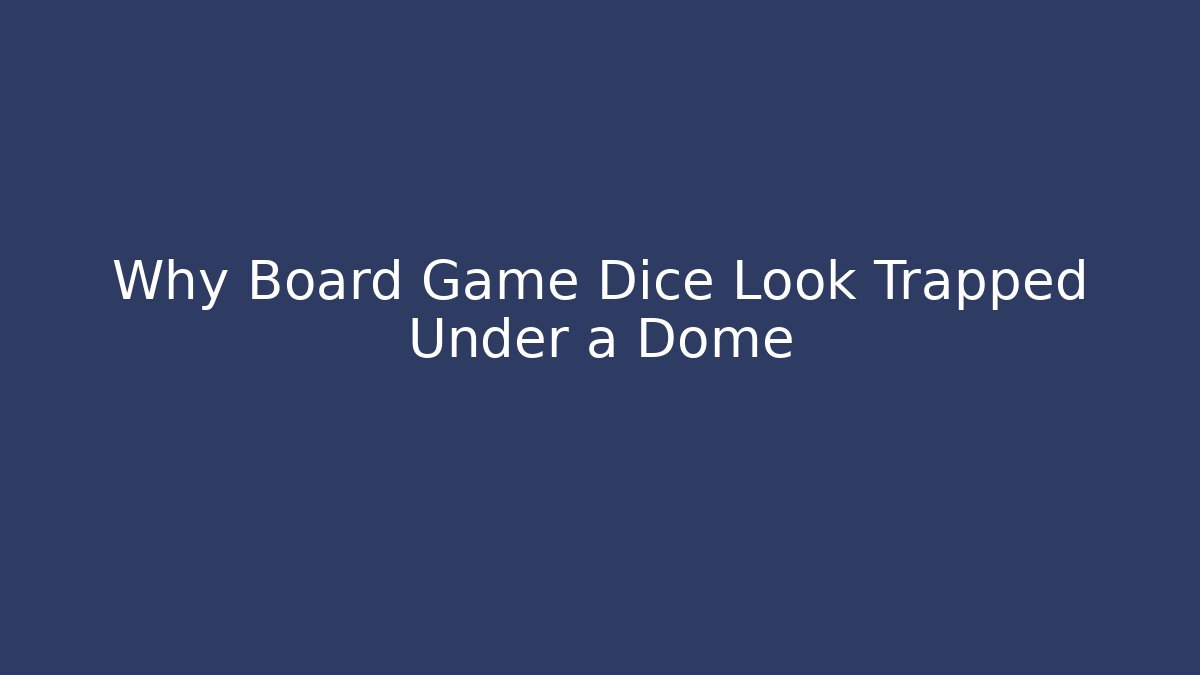 Why Board Game Dice Look Trapped Under a Dome