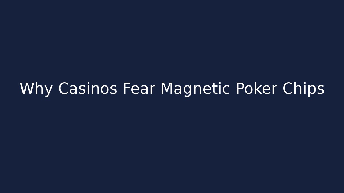 Why Casinos Fear Magnetic Poker Chips - Critter Realm