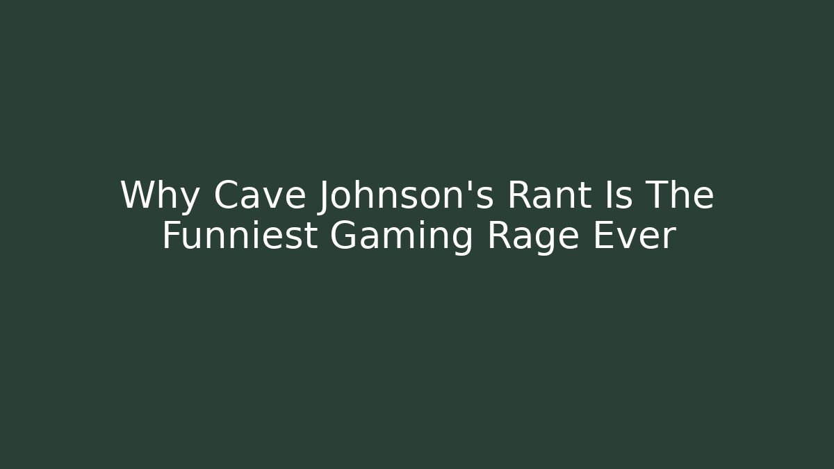 Why Cave Johnson's Rant Is The Funniest Gaming Rage Ever