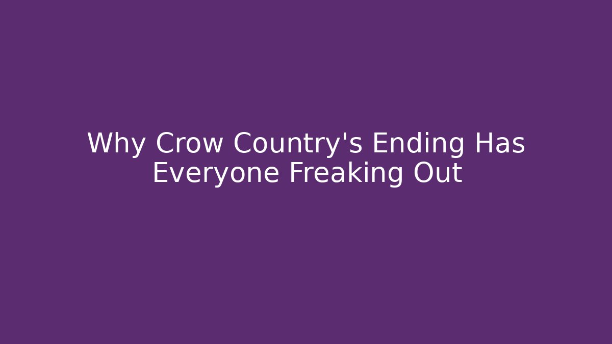 Why Crow Country's Ending Has Everyone Freaking Out