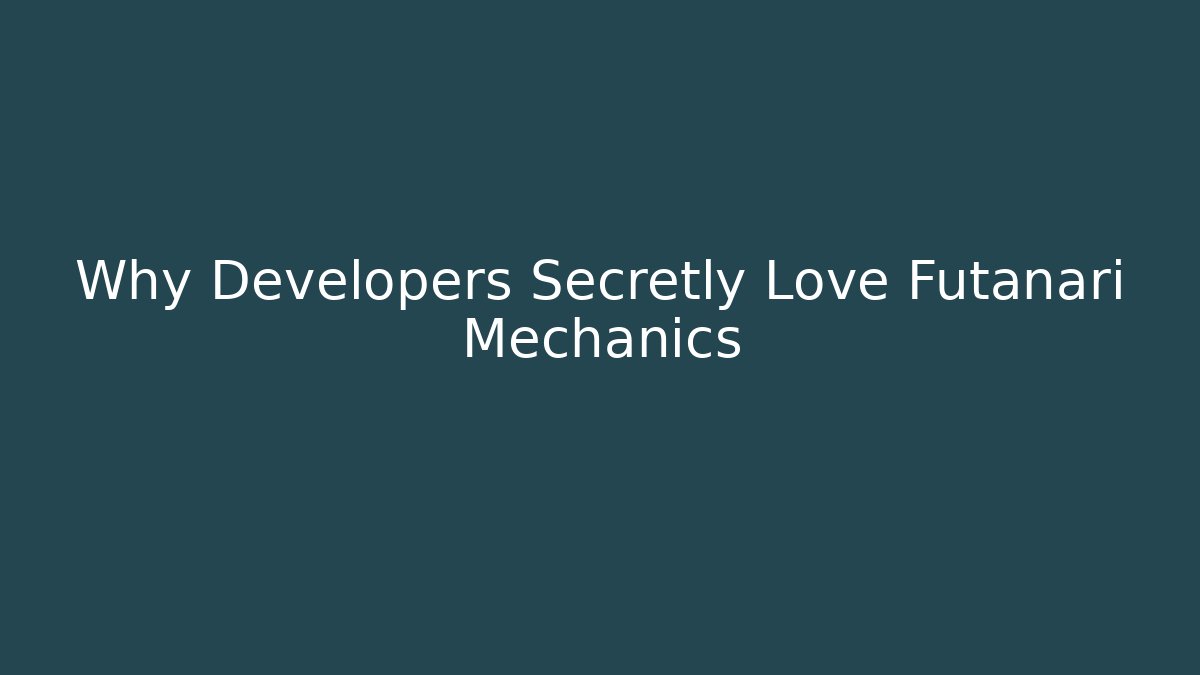 Why Developers Secretly Love Futanari Mechanics