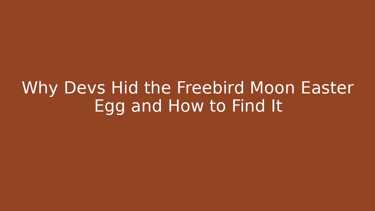 Why Devs Hid the Freebird Moon Easter Egg and How to Find It - Critter Realm