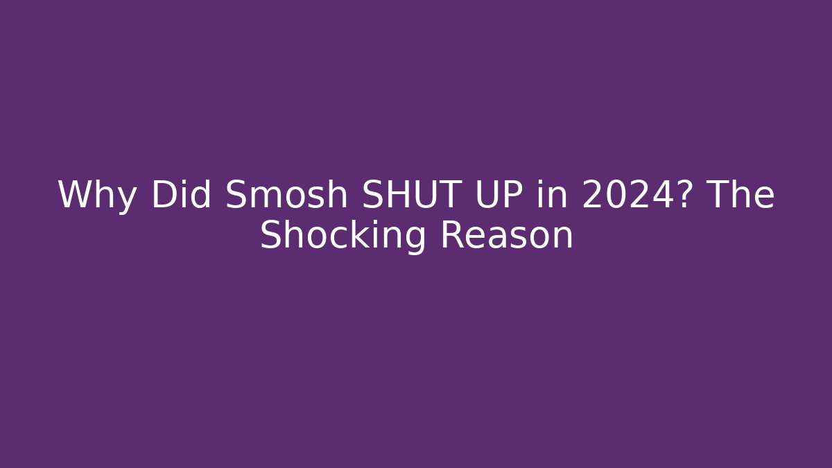 Why Did Smosh SHUT UP in 2024? The Shocking Reason