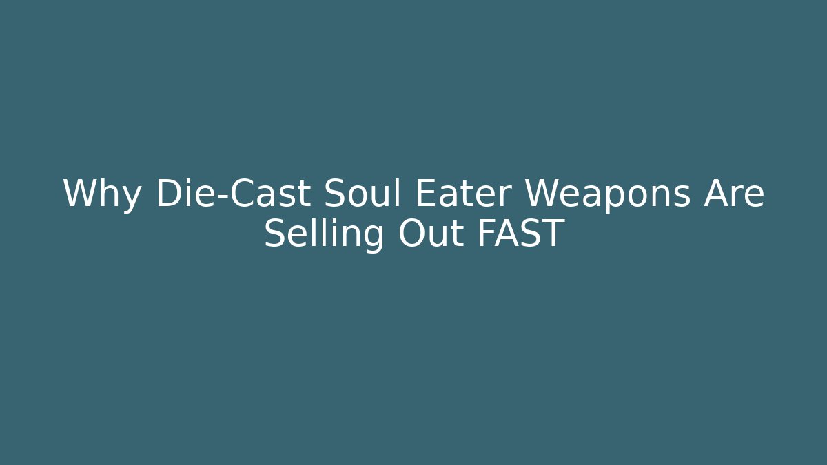 Why Die-Cast Soul Eater Weapons Are Selling Out FAST