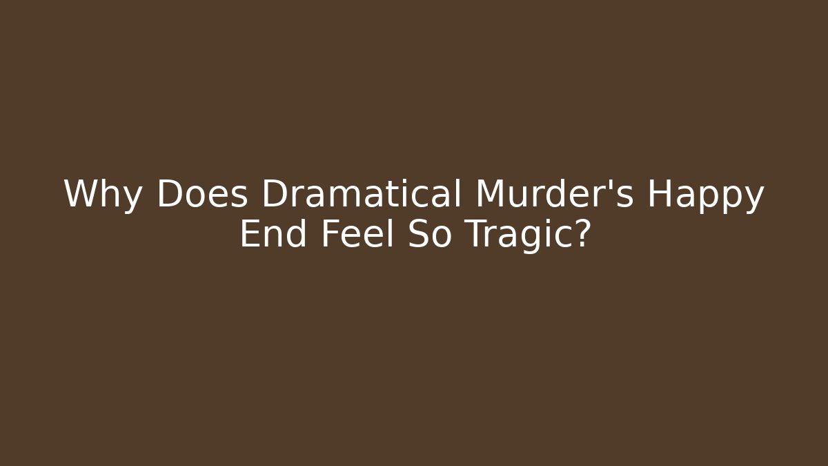 Why Does Dramatical Murder's Happy End Feel So Tragic?