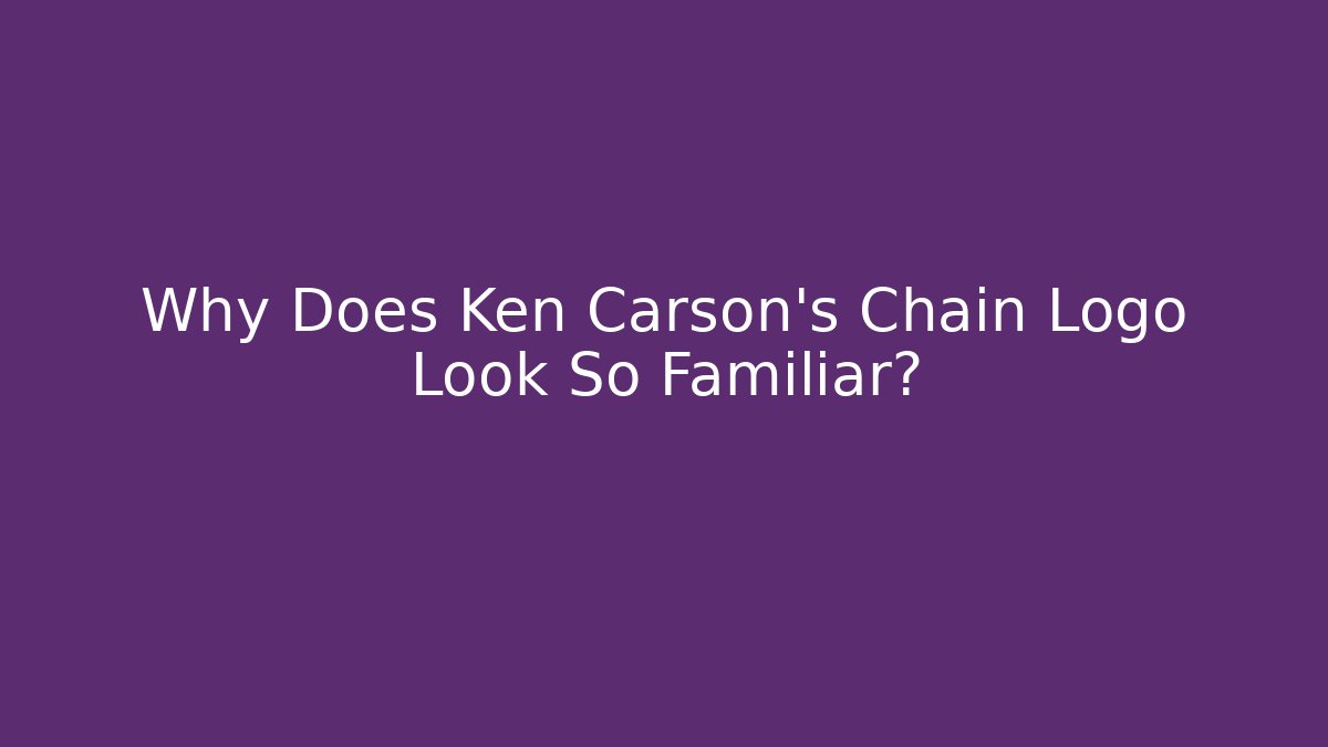 Why Does Ken Carson's Chain Logo Look So Familiar?