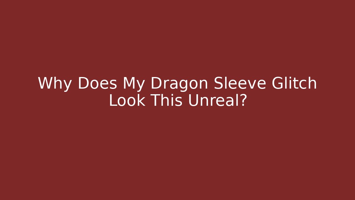 Why Does My Dragon Sleeve Glitch Look This Unreal? - Critter Realm