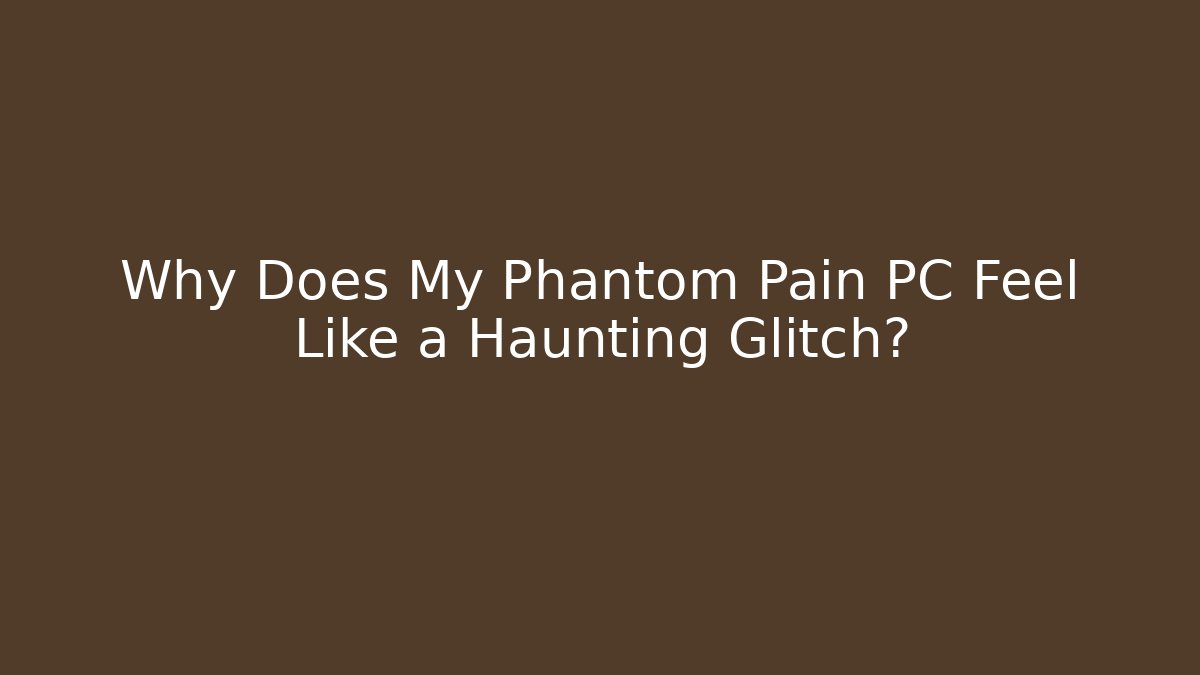 Why Does My Phantom Pain PC Feel Like a Haunting Glitch?